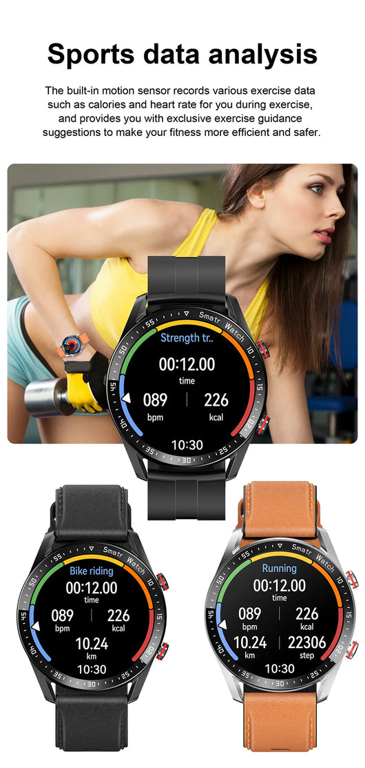 Reloj Inteligente ECG con Llamadas Bluetooth y Correa de Acero Inoxidable - Image 18