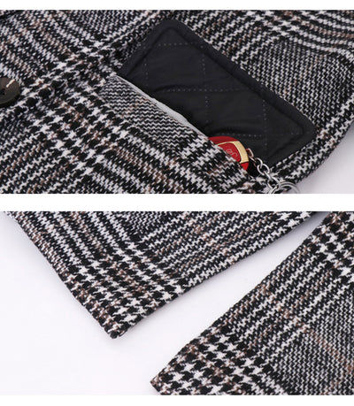 Abrigo a cuadros gris para niñas - Diseño clásico y versátil - Image 13