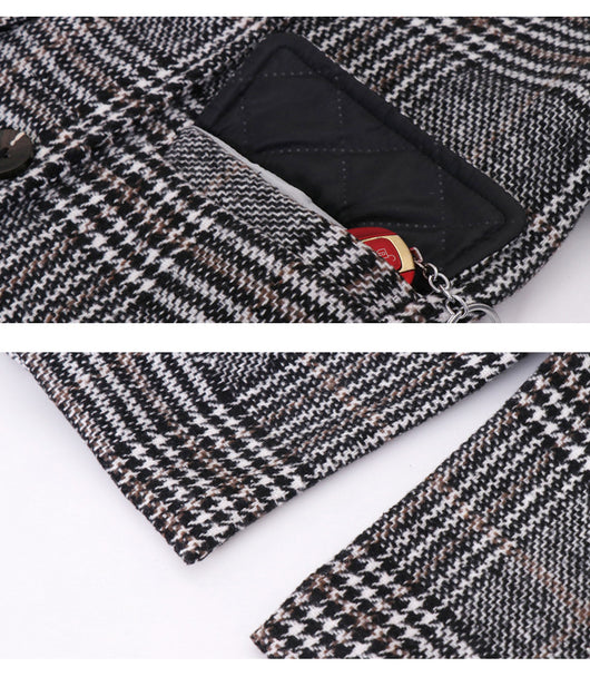 Abrigo a cuadros gris para niñas - Diseño clásico y versátil - Image 13
