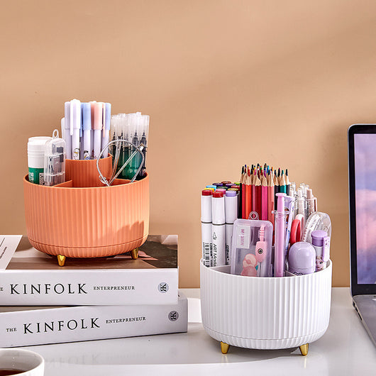 Organizador de Escritorio Naranja con Divisores - Almacenamiento Moderno para Cosméticos y Papelería - Image 4