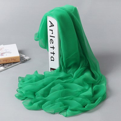 Pañuelo de Seda Largo para Mujer - Chal Playero Chifón Liso Grande - Image 33