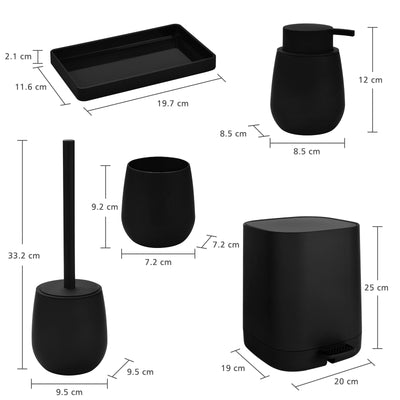 Juego de Baño 5 Piezas con Basurero Silencioso, Dispensador de Jabón y Accesorios - Image 7