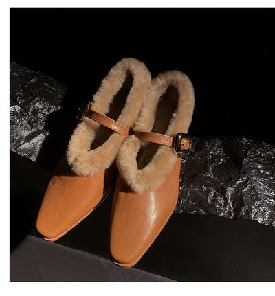 Zapatos Mujer con Correa al Tobillo en Piel de Oveja - Image 9
