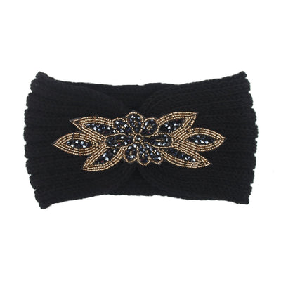 Banda para Cabello de Lana Tejida con Diamantes Hexagonales - Image 3