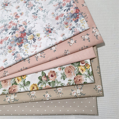 Tela de Algodón Twill con Estampado de Peonías y Rosas para Ropa de Cama y Hogar - Image 8