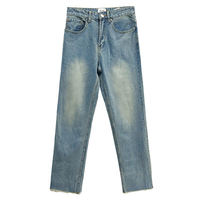 Pantalón Vaquero Azul Marino con Orilla Enrollada Bicolor - Image 4