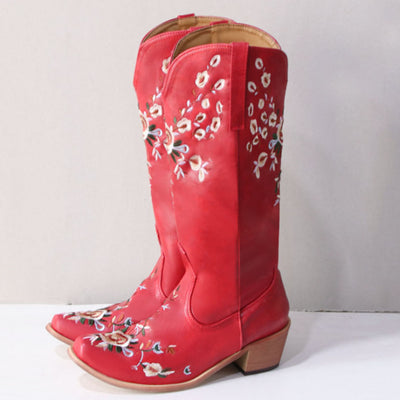 Botas Vaqueras Vintage con Bordados de Caña Alta - Image 8