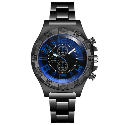 Reloj Acero Azul Luminoso con Correa de Acero - Image 6