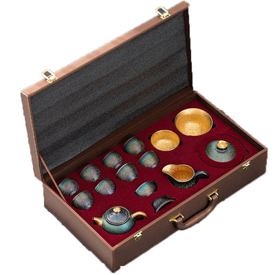 Juego de Té Jianzan con Dorado Colorido - Image 5