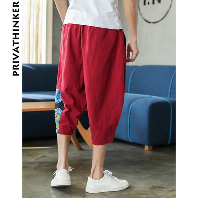 Pantalones Harem de Algodón y Lino para Hombre - Estilo Harajuku Casual - Image 4