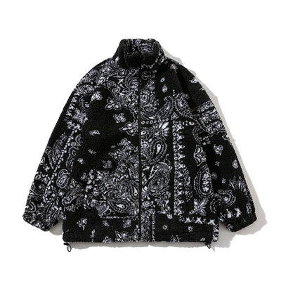 Chaqueta Suéter de Cordero con Cuello Mao Holgado - Image 14