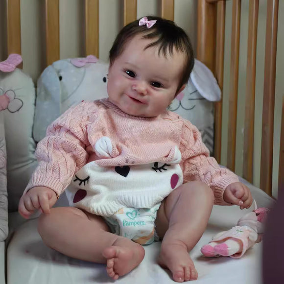 Muñeca Reborn Realista con Cabello Implantado - Apta para Baño