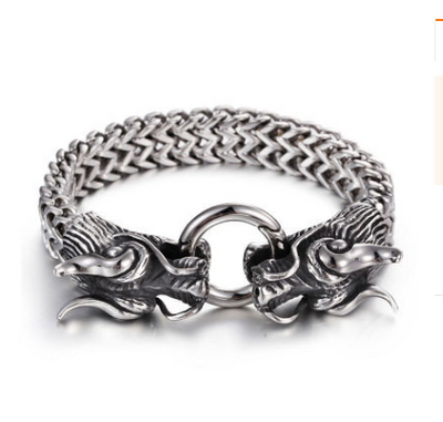Pulsera de Poder Doble Dragón para Hombre
