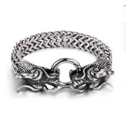 Pulsera de Poder Doble Dragón para Hombre