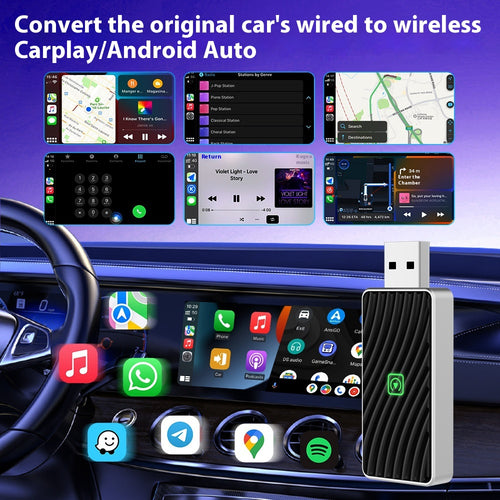 Adaptador CarPlay Dual USB - Conexión Inteligente para tu Auto