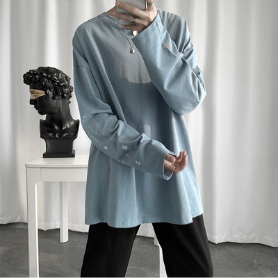 Camiseta Manga Larga Estilo Coreano para Hombre Otoño - Image 11