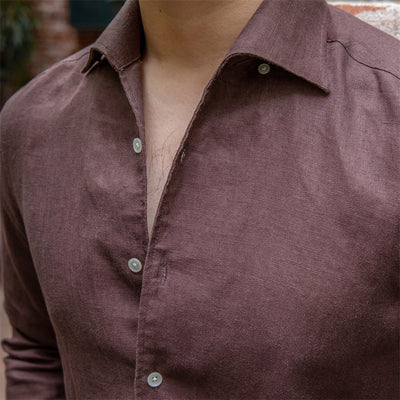 Camisa de Lino Retro con Mangas Largas - Estilo Casual - Image 17