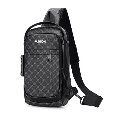 Bolsa Mensajera de Pecho con Cierre de Contraseña para Hombre - Image 8
