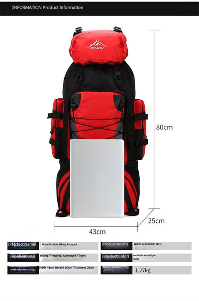Mochila de Senderismo 90L XIYAHU - Resistente al Agua para Trekking y Camping - Image 11