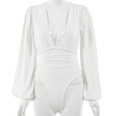 Body Ajustado Elegante con Escote en V y Mangas Largas - Image 9