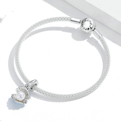 Pulsera de Plata 925 con Dije Perla en Concha - Diseño Personalizable - Image 3