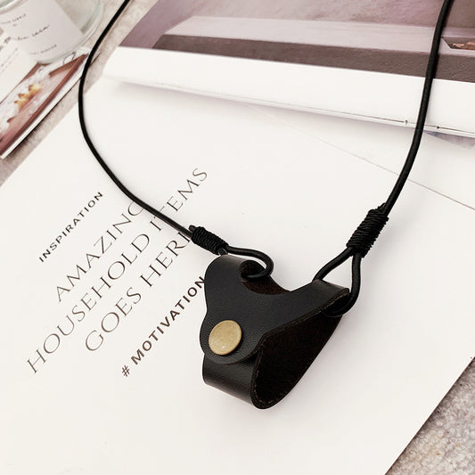 Cordón para Gafas de Cuero - Sujetador de Lentes con Clip Ajustable