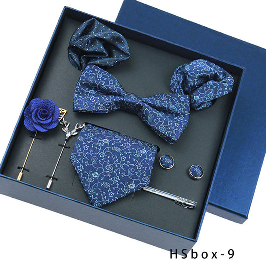Set de 8 Piezas Accesorios Formales para Hombre - Corbatas, Moños y Pañuelos - Image 10