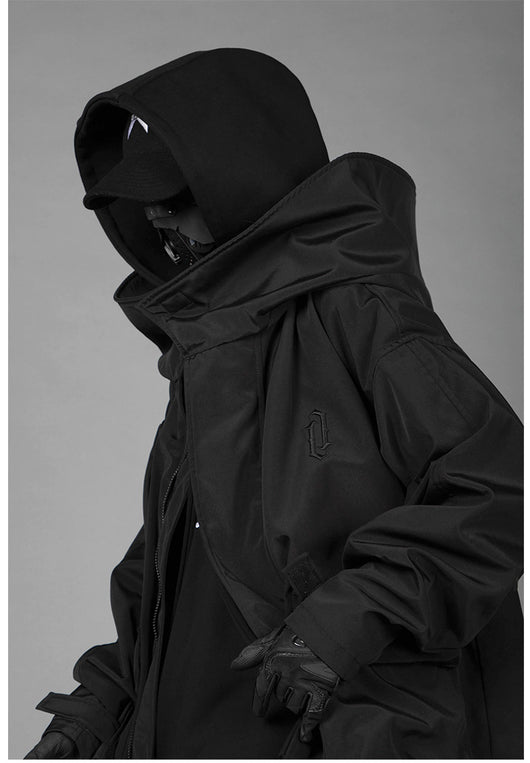 Abrigo Tipo Trench Coat Holgado con Capucha Desmontable para Hombre y Mujer - Image 6