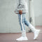Jeans Ajustados Rotos con Tobillera