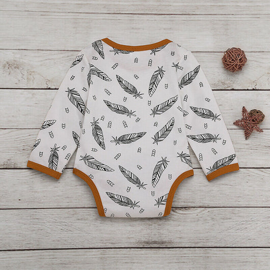 Ropa Infantil con Estampado de Rayas y Plumas - Image 2