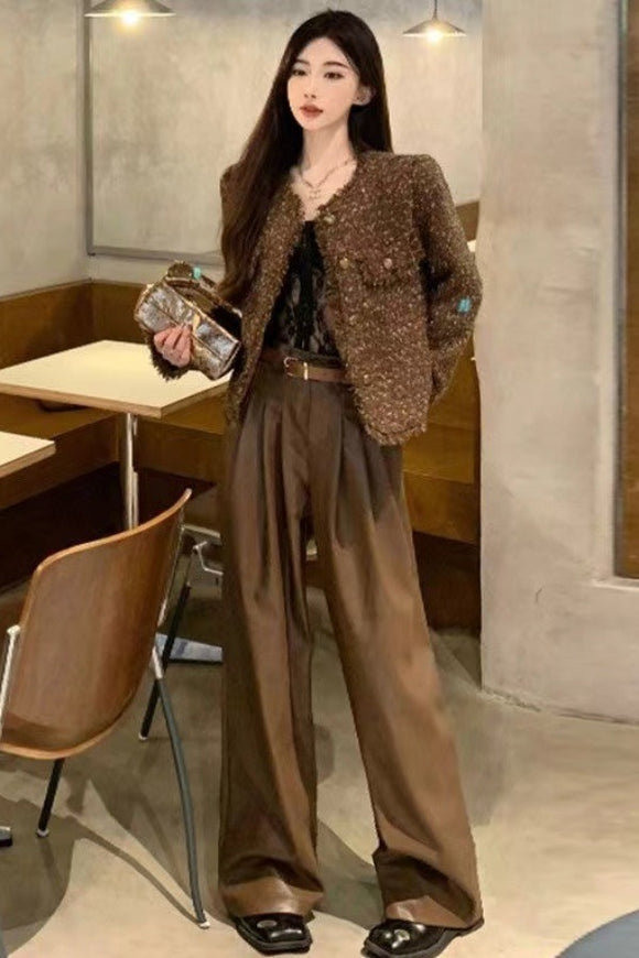 Cardigan Corto de Poliéster con Flecos para Mujer