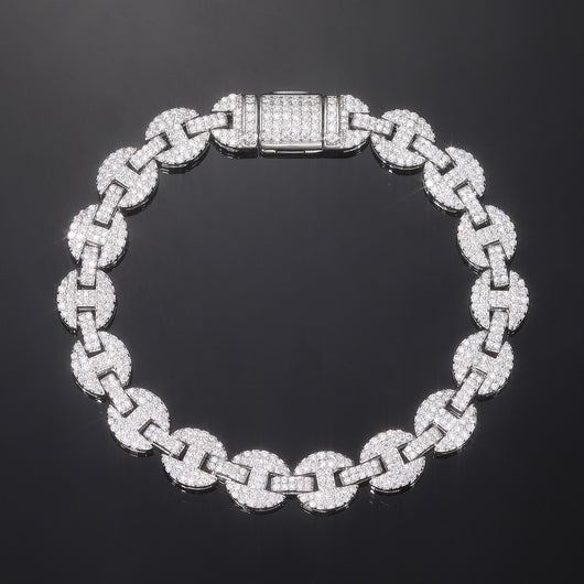 Collar y Pulsera de Plata 925 con Moissanita 8mm - Joyería Personalizada para Hombre - Image 8