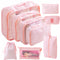 Conjunto De 9 Peças Riscas Cor-De-Rosa