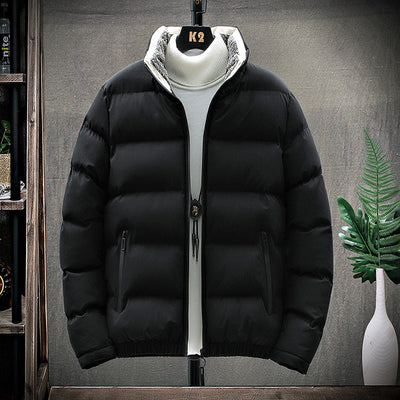 Chaqueta Acolchada de Algodón para Hombre con Cuello de Piel - Estilo Casual Deportivo - Image 10