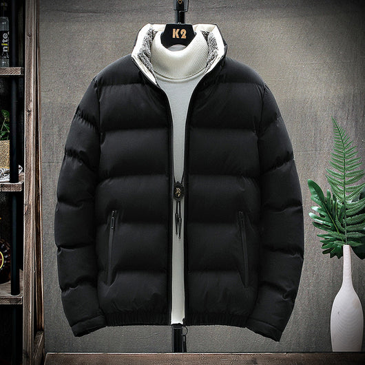 Chaqueta Acolchada de Algodón para Hombre con Cuello de Piel - Estilo Casual Deportivo - Image 10