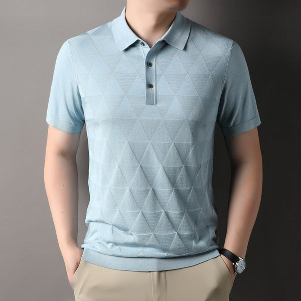Camiseta Manga Corta Hombre Ice Silk Transpirable Secado Rápido