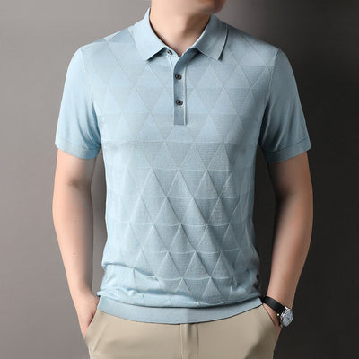 Camiseta Manga Corta Hombre Ice Silk Transpirable Secado Rápido