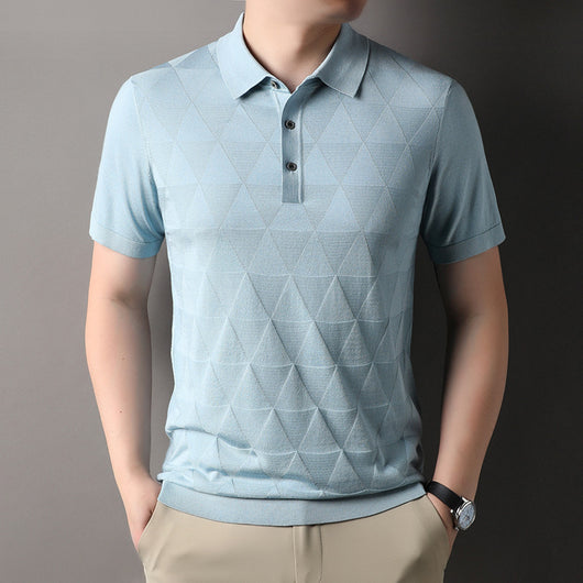 Camiseta Manga Corta Hombre Ice Silk Transpirable Secado Rápido