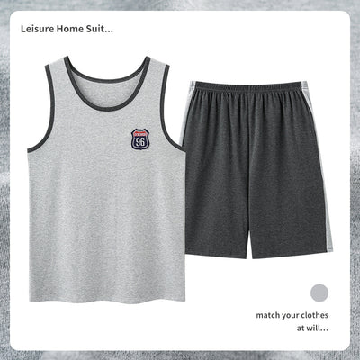 Pijama Masculino de Algodón Transpirable Absorbente de Humedad - Image 8