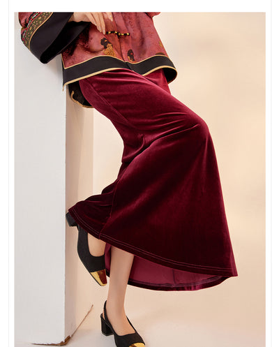 Falda Larga Estilo Nacional Otoño - Diseño Elegante y Moderno - Image 15