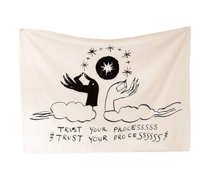 Bohemian sun and moon tapestry with a celestial pattern of golden suns and crescent moons on a dark blue background. - Image 53