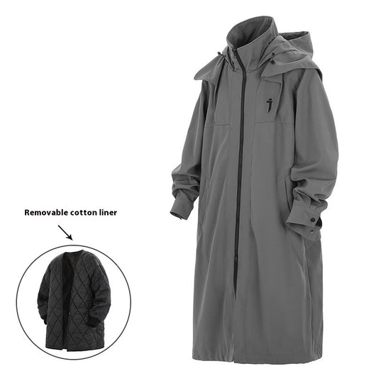 Abrigo Trench Mecánico con Doble Cierre y Capucha para Hombre - Image 7