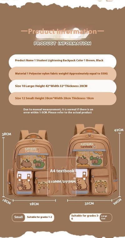 Mochila Escolar Infantil Delfín y Capibara - Diseño Animado - Image 18