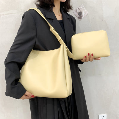 Bolsa Tote Combinada de Hombro para Mujer - Espaciosa y Versátil