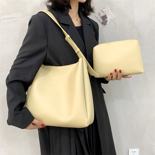 Bolsa Tote Combinada de Hombro para Mujer - Espaciosa y Versátil