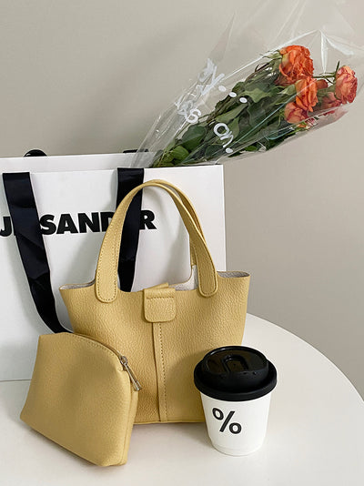 Bolso de Cuero Suave con Patrón Lychee - Diseño Minimalista y Casual - Image 14