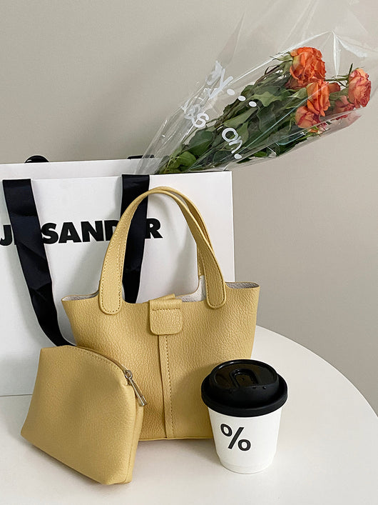 Bolso de Cuero Suave con Patrón Lychee - Diseño Minimalista y Casual - Image 14