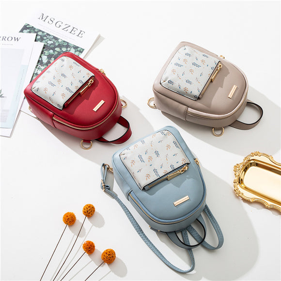 Mochila Versátil con Estampado y Doble Compartimento de Cierre