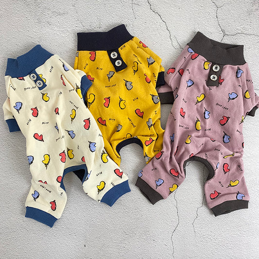 Ropa de Abrigo para Perros - Diseño Cartoon Algodón Otoño Invierno