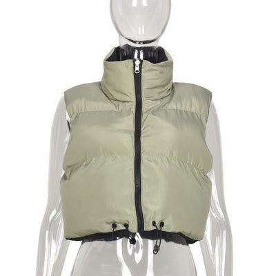Chaleco Abrigo Reversible con Cierre Doble de Colores Contrastantes - Image 12